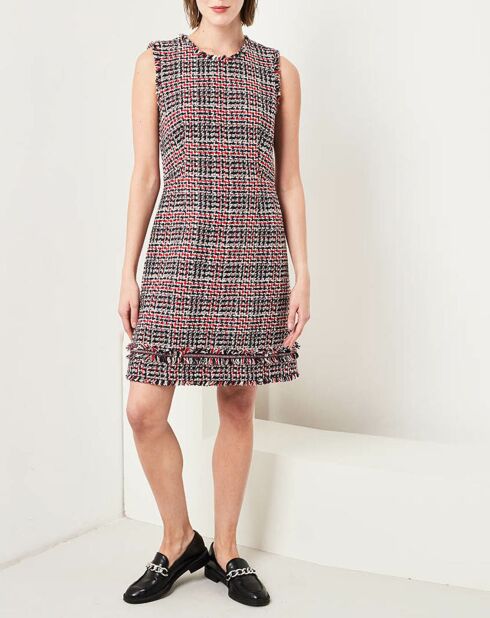 Robe Cassandre brodée marine/groseille