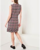 Robe Cassandre brodée marine/groseille