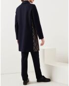 Manteau en Laine & Mohair mélangés Ashley brodé marine/multicolore