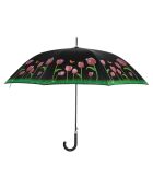 Parapluie droit automatique avec tulipes multicolore