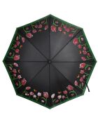 Parapluie droit automatique avec tulipes multicolore