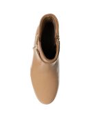 Beige laarzen Giovanna - hak 8,5 cm