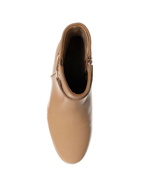Beige laarzen Giovanna - hak 8,5 cm