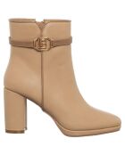 Beige laarzen Giovanna - hak 8,5 cm