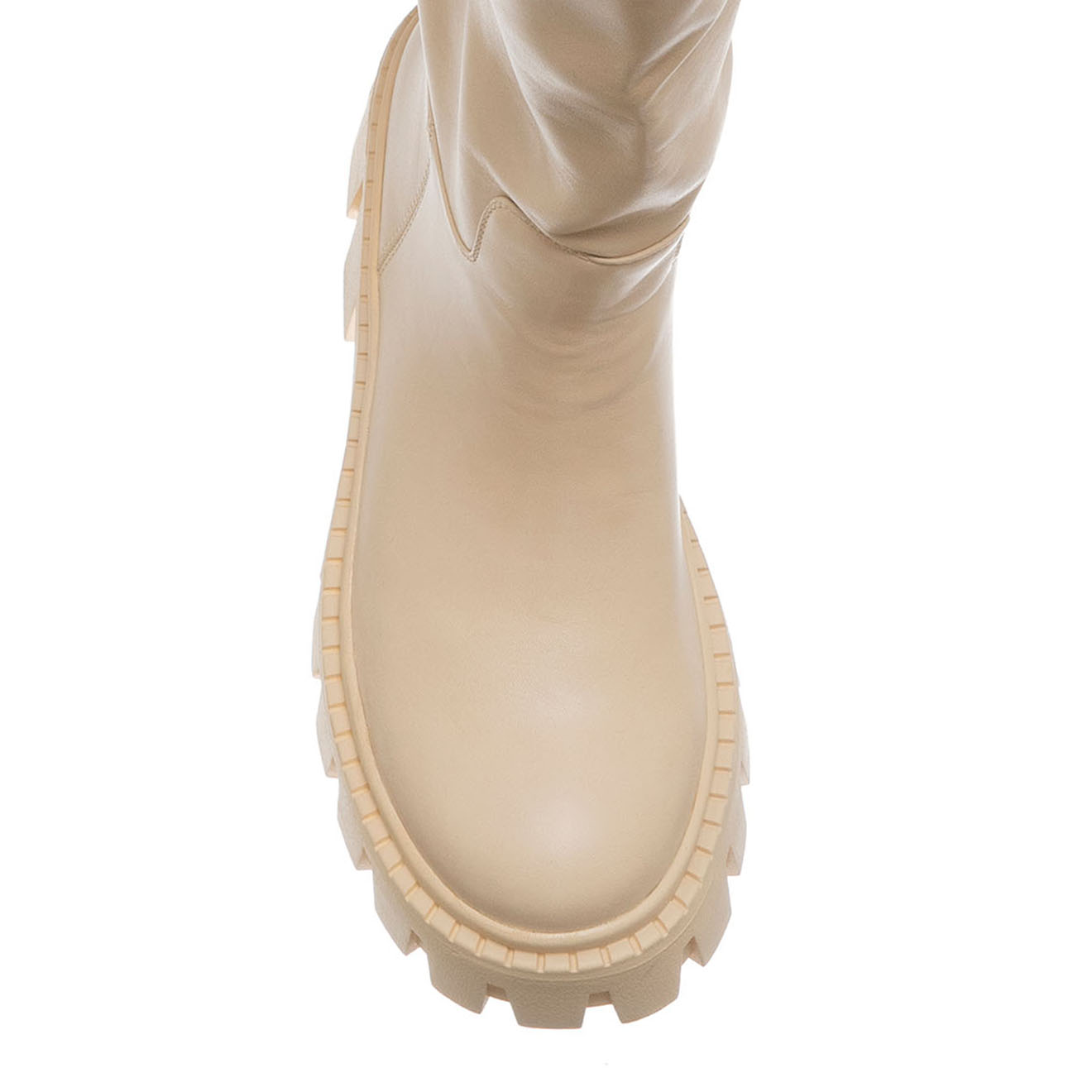 Bottes Teodosia beiges - Talon 5.5 cm