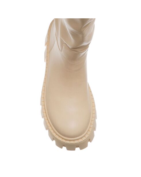 Bottes Teodosia beiges - Talon 5.5 cm