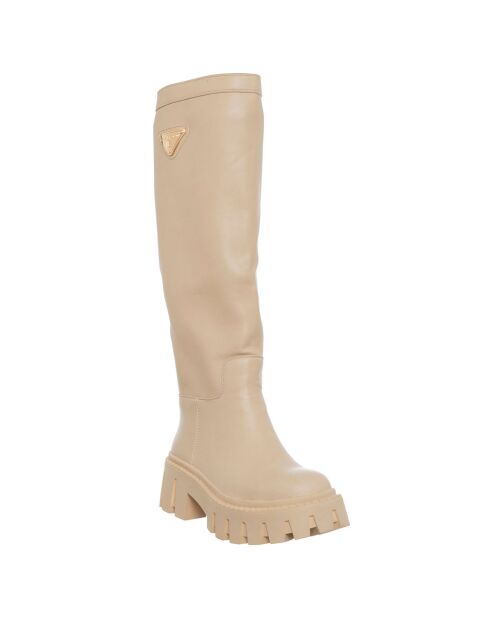 Bottes Teodosia beiges - Talon 5.5 cm