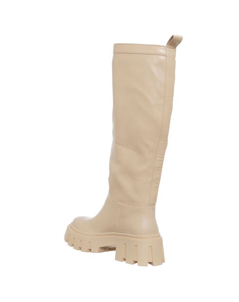 Bottes Teodosia beiges - Talon 5.5 cm