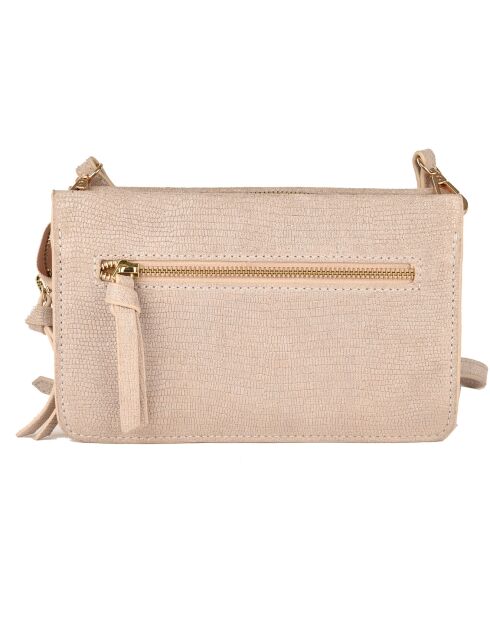 Sac en Cuir python Heloise blossom - 14x22x4 cm