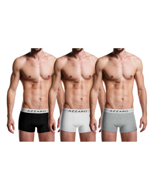 3 Boxers Teddy noir/blanc/gris