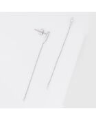 Boucles d'oreilles Miria Diamants 0.07 ct or blanc