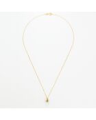 Anhänger aus 0,02 ct Cadenacre-Diamanten und Perlmutt aus Gelbgold