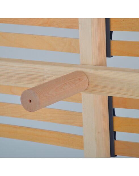 Ensemble Reina 2.0 Matelas Ressorts ensachés + Sommier Bois blanc/noir - 180x200 cm