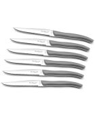 6 couteaux steak sky gris - 24x6.5x3 cm