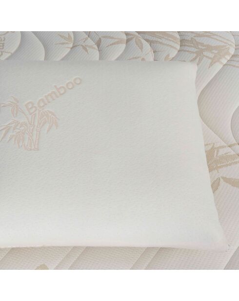 2 Oreillers Mémoire de forme BIO blancs - 60x60 cm