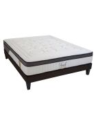 Ensemble Tivoli Matelas Mémoire de forme + Sommier Bois blanc/noir - 140x190 cm