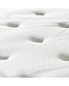 Ensemble Matelas + Sommier en bois Privilège anthracite/blanc - 140x200 cm
