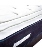Ensemble Matelas + Sommier en bois Privilège anthracite/blanc - 140x200 cm