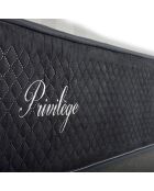 Ensemble Matelas + Sommier en bois Privilège anthracite/blanc - 140x200 cm