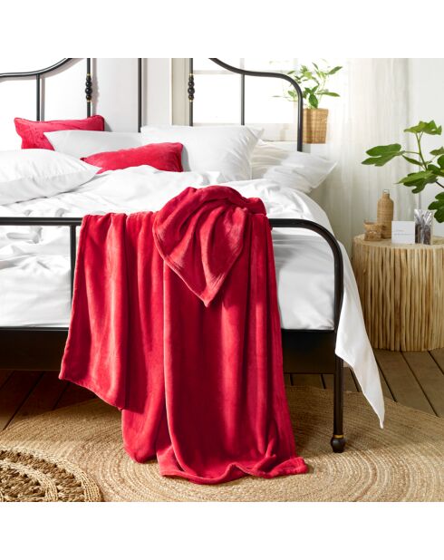 Plaid Snuggly rouge rubis  - 150x200 cm