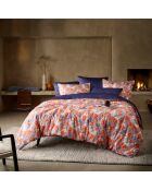 Parure housse de couette 100% Satin de Coton Quilt blue ribbon