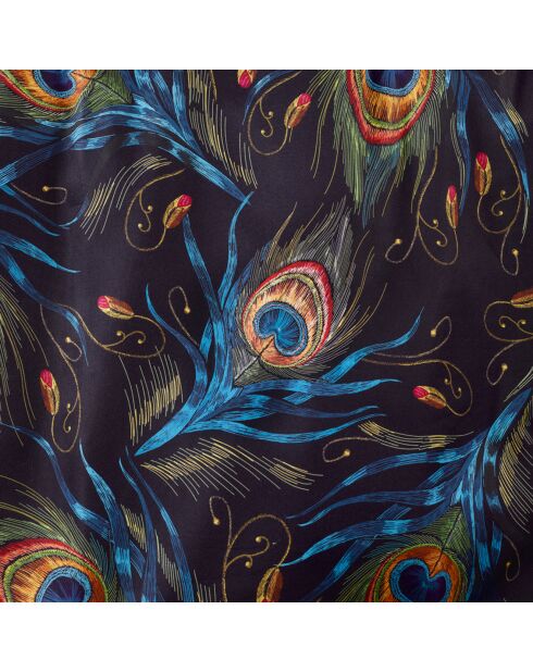 Parure housse de couette 100% Satin de Coton Peafowl thai curry