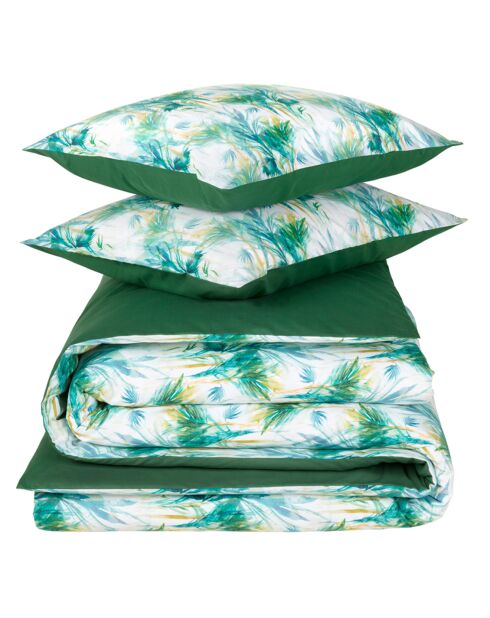 Parure housse de couette 100% Percale de Coton Bambus peacook