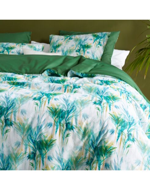 Parure housse de couette 100% Percale de Coton Bambus peacook