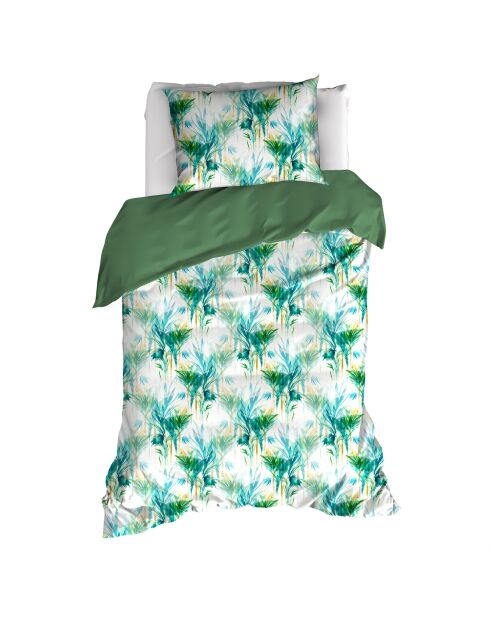 Parure housse de couette 100% Percale de Coton Bambus peacook