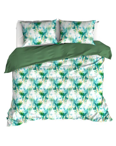 Parure housse de couette 100% Percale de Coton Bambus peacook