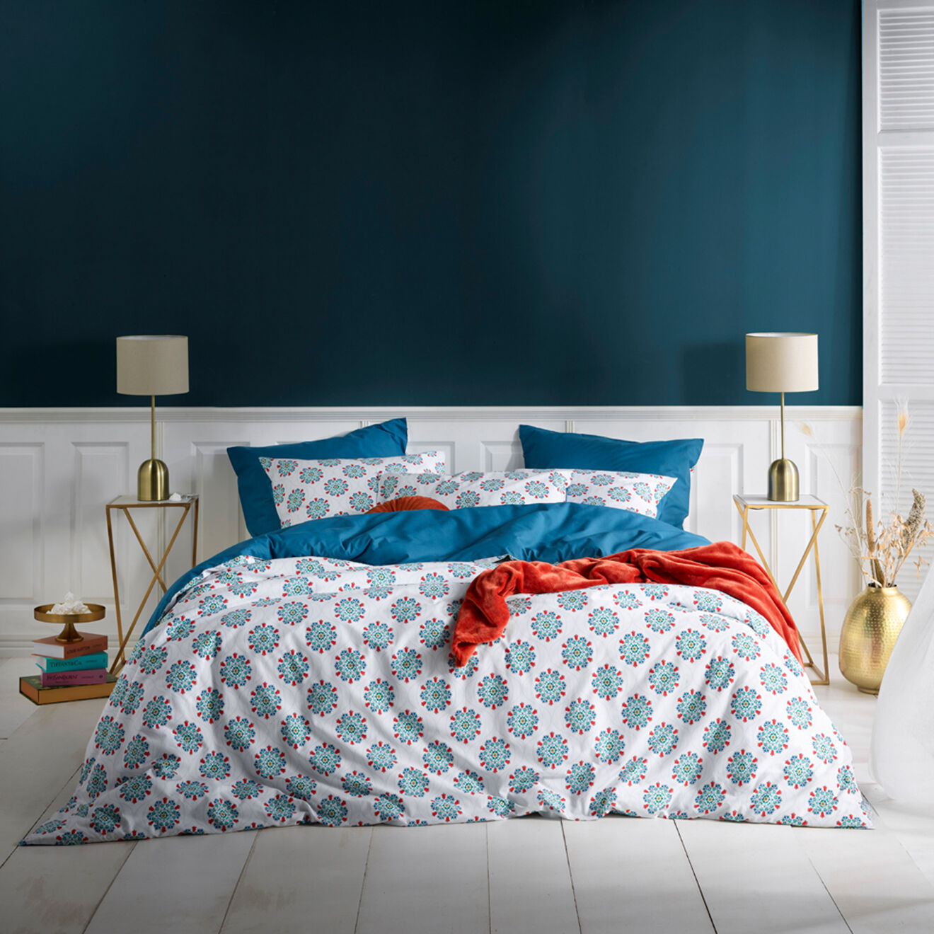 Parure De Lit Percale Luxe "Bumblebee" De Witte Lietaer - Housse De Couette 240x220 Cm + 2 Taies - Coton