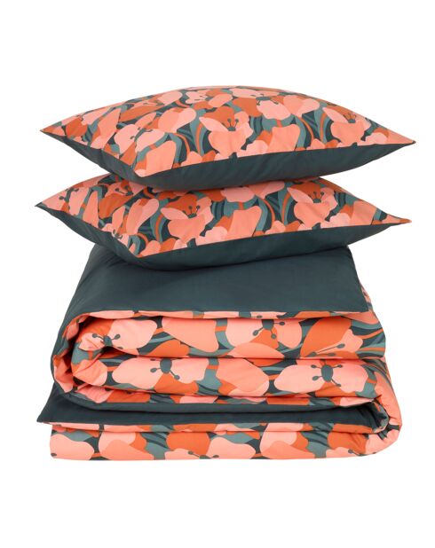 Parure housse de couette 100% Percale de Coton Aria june bug
