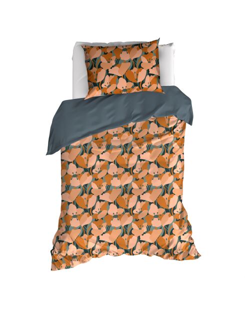 Parure housse de couette 100% Percale de Coton Aria june bug
