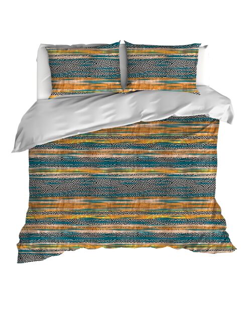 Parure housse de couette 100% Percale de Coton Georges tofu