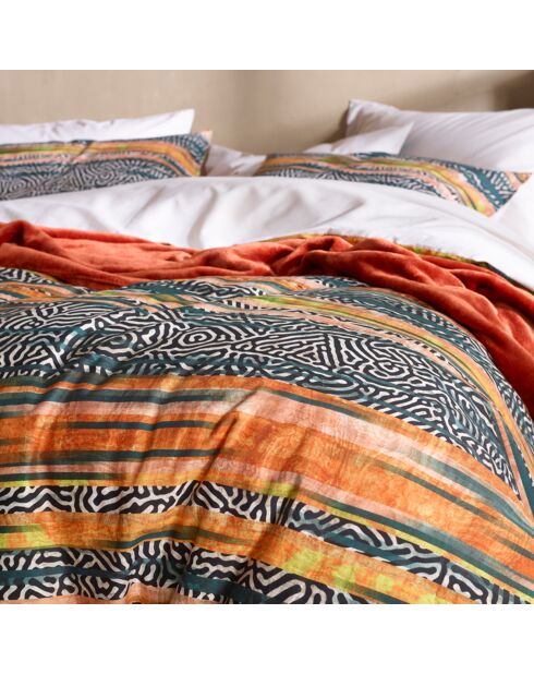 Parure housse de couette 100% Percale de Coton Georges tofu