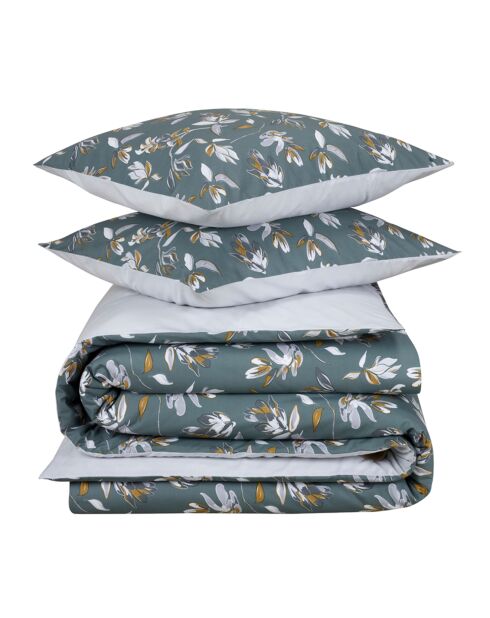 Parure housse de couette 100% Percale de Coton Acacia nimbus cloud