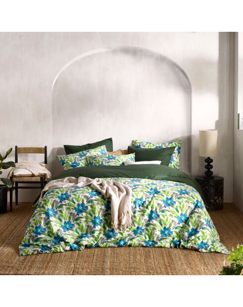 Parure housse de couette 100% Percale de Coton Bellflower eden