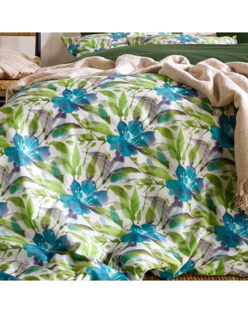Parure housse de couette 100% Percale de Coton Bellflower eden