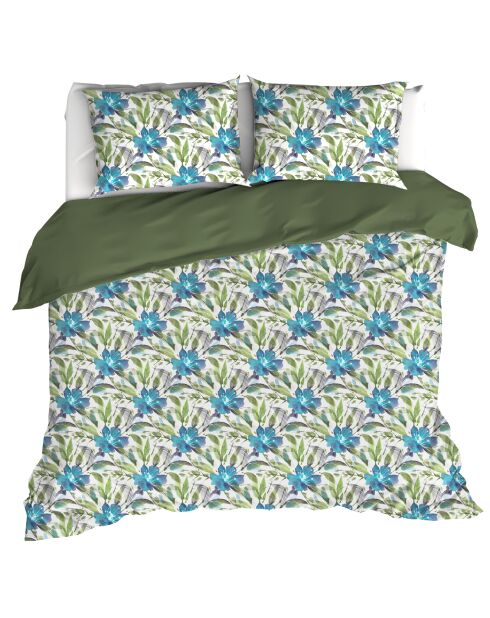 Parure housse de couette 100% Percale de Coton Bellflower eden