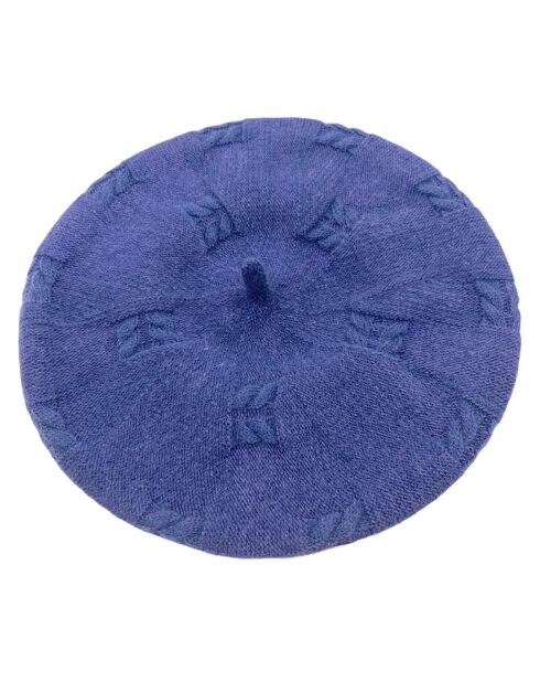 Béret  en Angora mélangé Kimi bleu