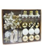 71 Boules de Noël dorées - 46x27x47 cm