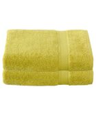 2 Draps de douche Stephanie verts  - 70x140 cm