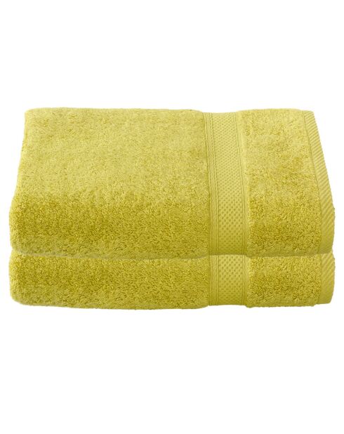 2 Draps de douche Stephanie verts  - 70x140 cm