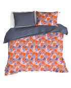 Parure housse de couette 100% Satin de Coton Quilt blue ribbon