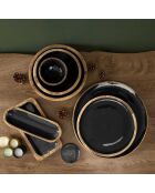 Plateau de service manguier noir/marron - 30x10 cm