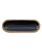 Plateau de service manguier noir/marron - 30x10 cm