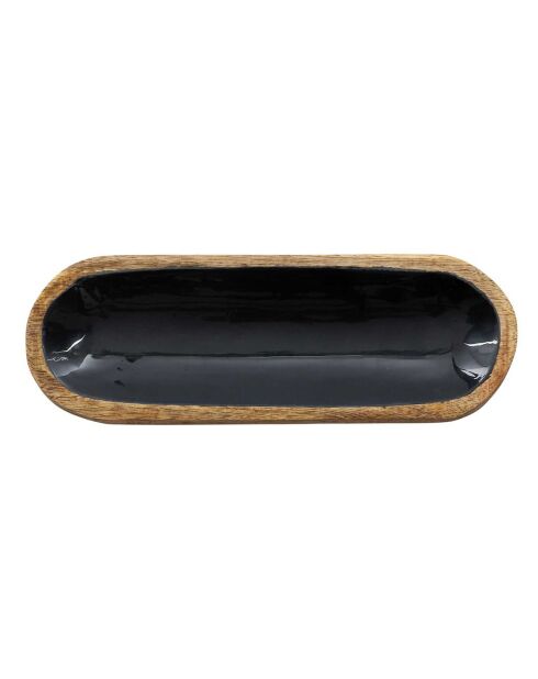 Plateau de service manguier noir/marron - 30x10 cm