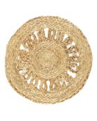 Set de table rond jute ajouré beige (modèle aléatoire) - 35x35 cm