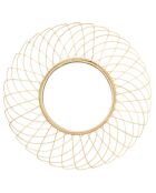 Miroir rotin Rosace beige - D.90 cm