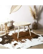 Table basse Rondin beige - 60x40x60 cm
